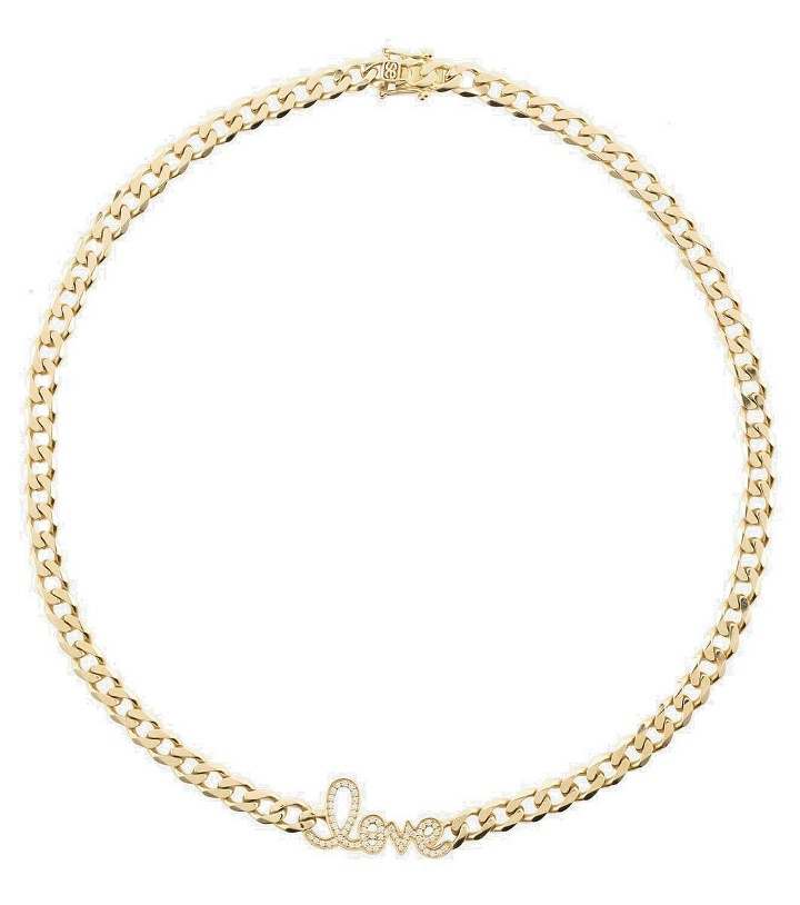 Photo: Sydney Evan Love Script 14kt gold necklace with diamonds