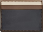 Lanvin Black & Brown 'Tricolor' Leather Card Holder