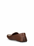 GUCCI - Gg Cotton Blend And Leather Loafers