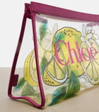 Chloé Soleil Small leather-trimmed pouch