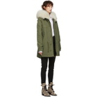Mr and Mrs Italy Green Midi Canvas Parka