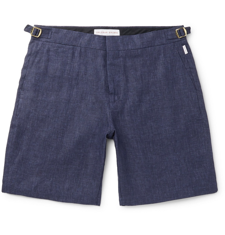 Photo: Orlebar Brown - Norwich Slim-Fit Linen Shorts - Blue