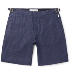 Orlebar Brown - Norwich Slim-Fit Linen Shorts - Blue