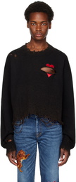 Doublet Black Broken Heart Sweater