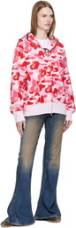BAPE Pink ABC Camo Shark Full Zip Hoodie