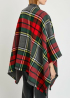 Vivienne Westwood Reversible Tartan Wool Poncho - Red - One Size