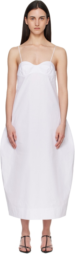 Photo: Róhe White Bustier Volume Midi Dress