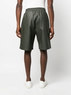 The Frankie Shop Green Jonas Faux Leather Shorts
