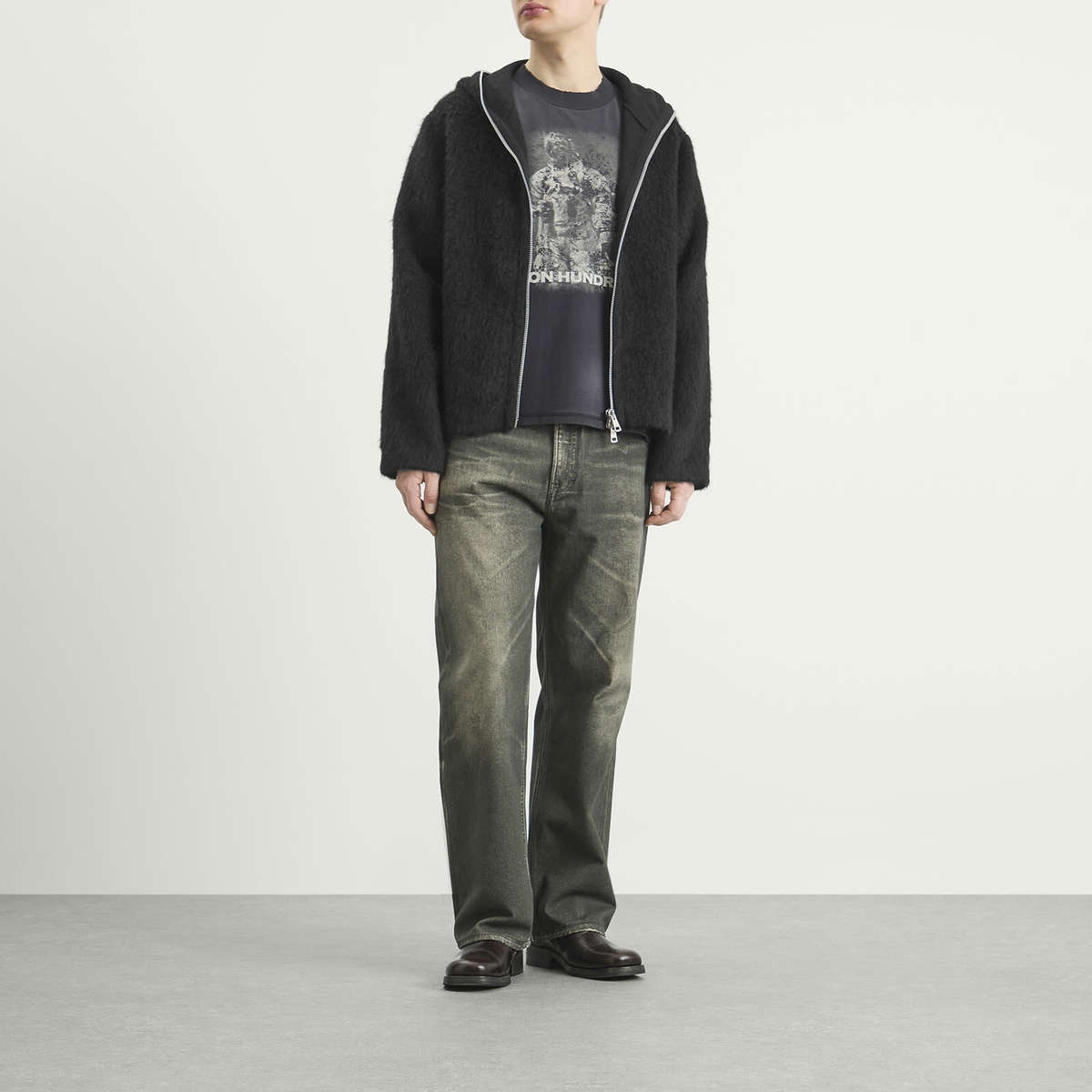 Won Hundred Men's Houston Astro T-shirt in Washed Black