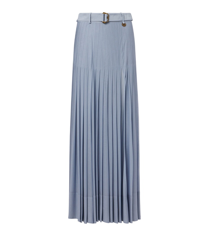 Photo: Burberry Belted pleated maxi skirt