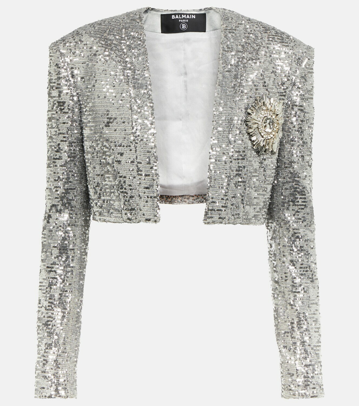 Balmain Cropped sequined blazer Balmain