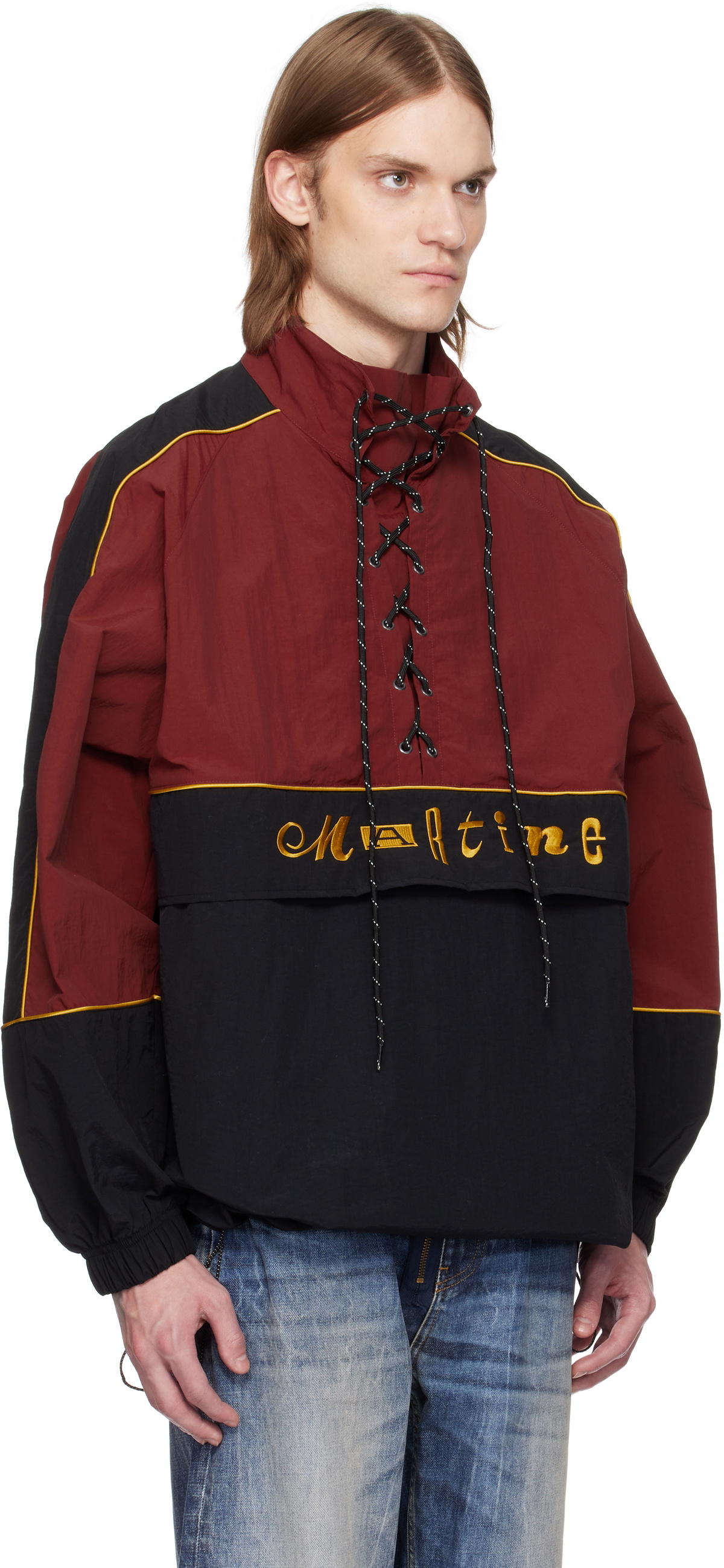 Martine Rose Black Lace Up Pullover Jacket Martine Rose