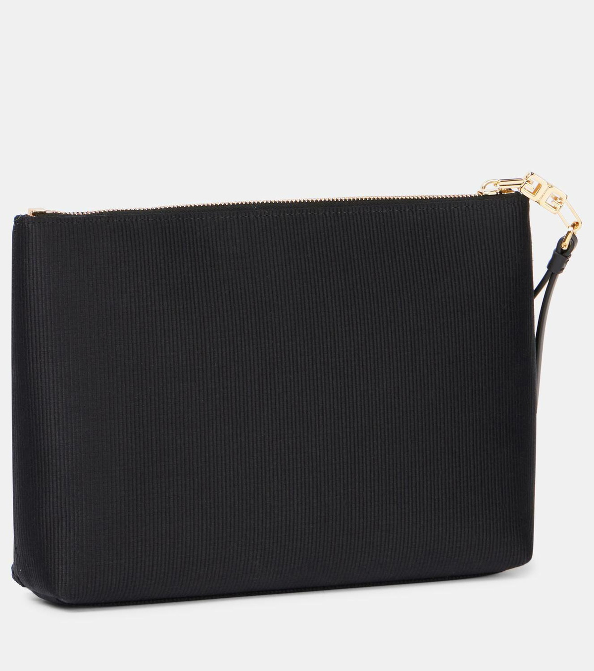 Givenchy 4G embroidered leather-trimmed canvas pouch