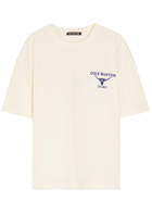 Cole Buxton Longhorn Printed Cotton T-shirt White