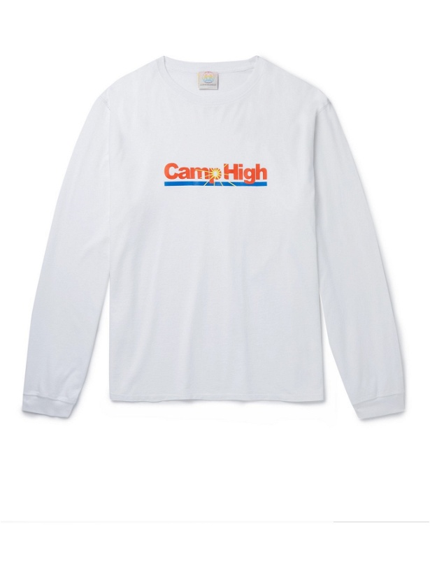Photo: CAMP HIGH - Vitamin C-H Logo-Print Cotton-Jersey T-Shirt - White