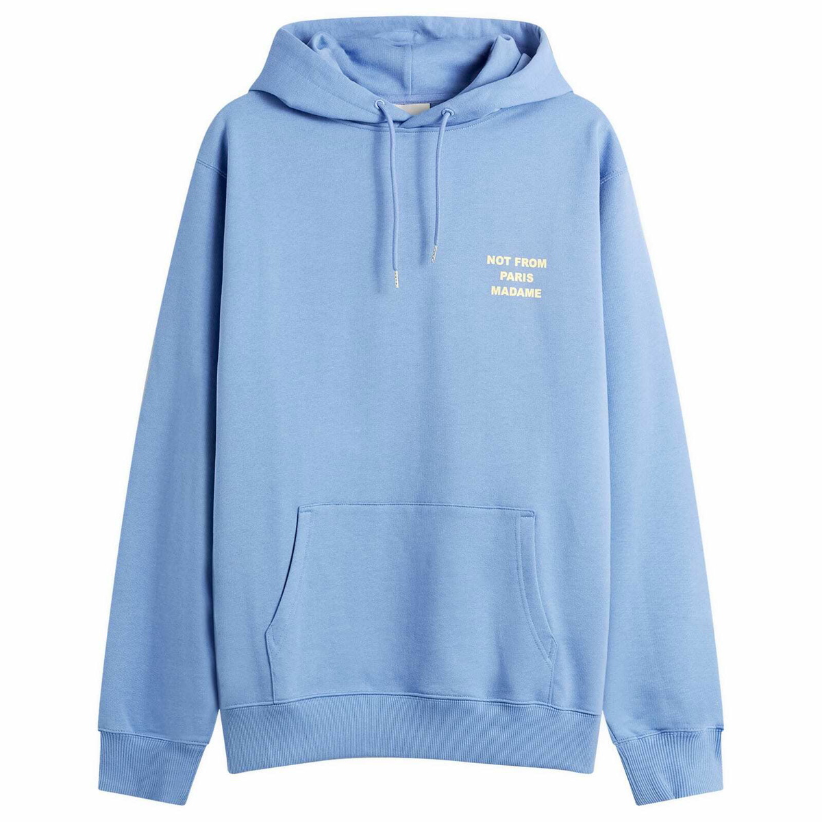 Drôle de Monsieur Men's Slogan Hoodie in Atlantic Blue