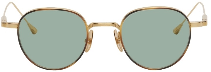 Photo: Lunetterie Générale Gold & Green Café Racer Sunglasses