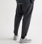 Universal Works - Tapered Pleated Mélange Wool-Twill Trousers - Gray