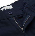 NN07 - Cotton, Lyocell and Linen-Blend Cargo Shorts - Navy