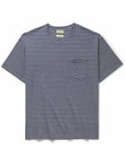De Bonne Facture - Striped Cotton-Jersey T-Shirt - Blue