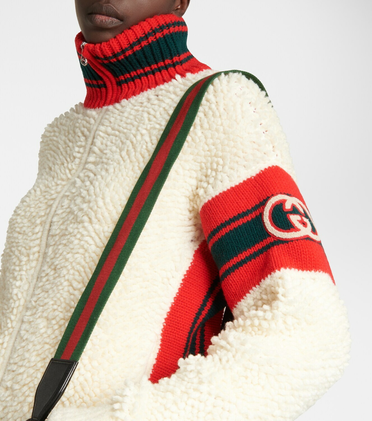 Gucci - Wool-blend teddy bomber jacket Gucci