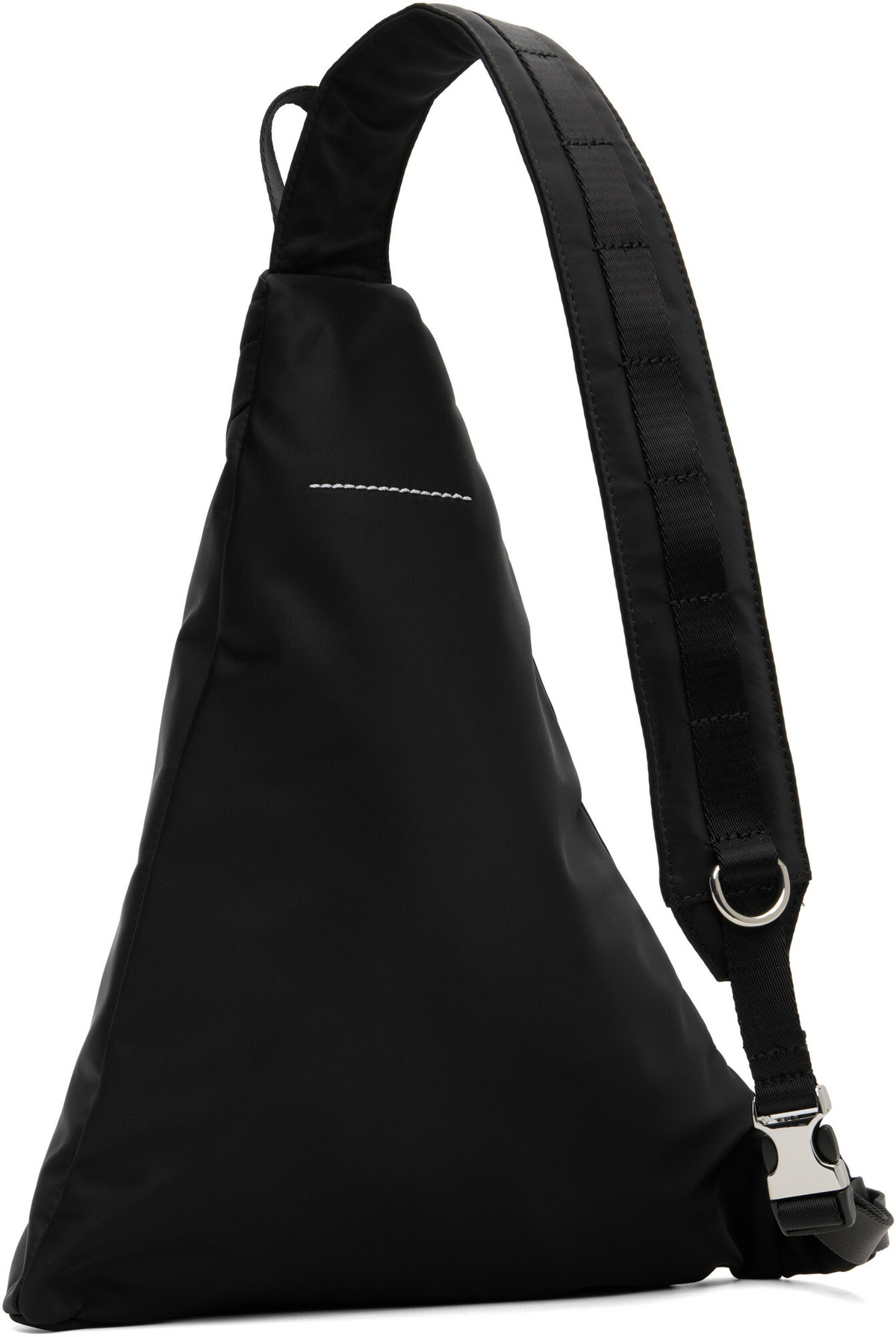 MM6 Maison Margiela Black Nylon Sling Crossbody Backpack