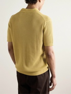 Frescobol Carioca - Rino Ribbed Cotton Polo Shirt - Yellow