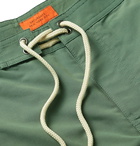 Saturdays NYC - Mid-Length Logo-Appliquéd Swim Shorts - Green