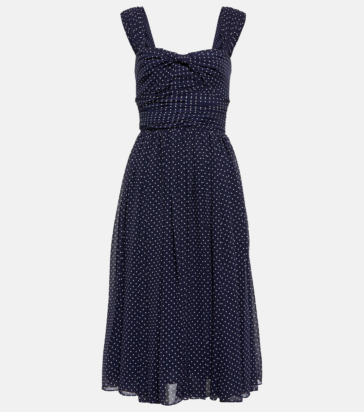 Polo Ralph Lauren - Polka-dot crêpe midi dress Polo Ralph Lauren