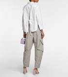 Loewe - Open-back cotton poplin trapeze shirt