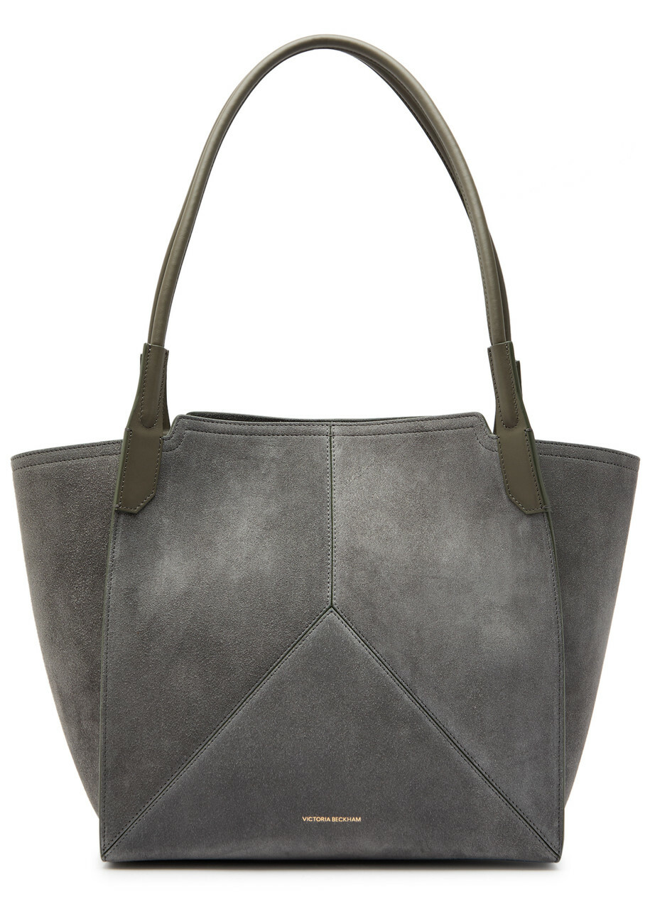 Victoria Beckham Victoria Small Panelled Suede Tote bag - Grey - One Size