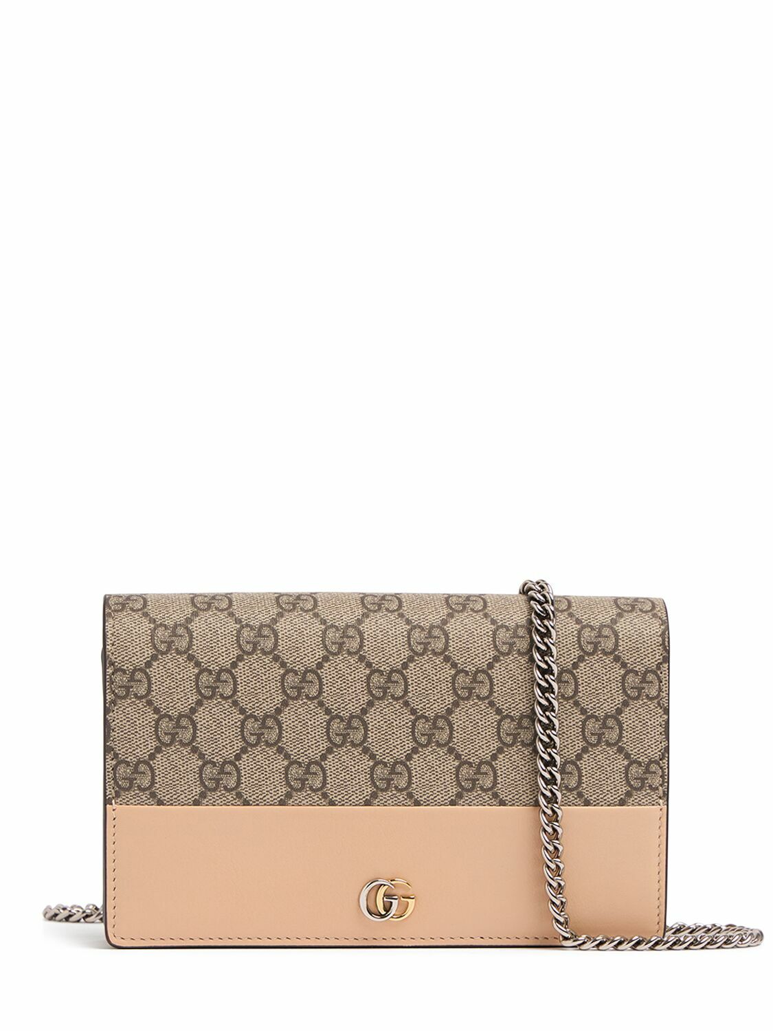 GUCCI Petite Marmont Leather Wallet On Chain