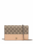 GUCCI Petite Marmont Leather Wallet On Chain
