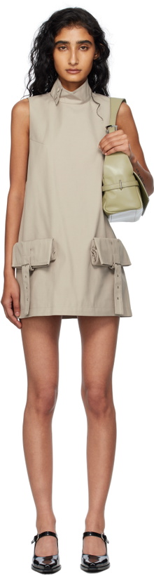 Photo: OPEN YY Beige Cargo Pocket Minidress