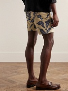 Club Monaco - Baxter Slim-Fit Printed Cotton-Blend Shorts - Neutrals