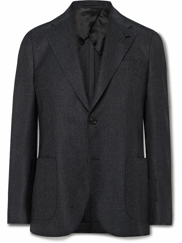 Photo: Lardini - Unstructured Wool Suit Jacket - Blue
