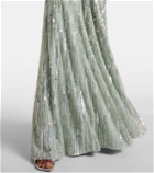 Jenny Packham Bright Star embellished caped gown