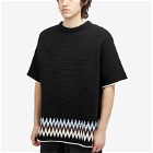 Jil Sander+ Men's Jil Sander Plus Knit T-Shirt in Black/Haze/Chocolate/Porcelain