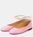 Mach & Mach Sirene embellished leather ballet flats