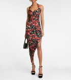 Norma Kamali Halterneck floral midi dress