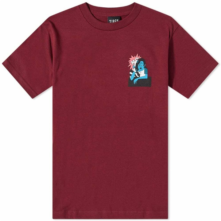 Photo: Tired Skateboards Men's Sad Referees T-Shirt in Maroon