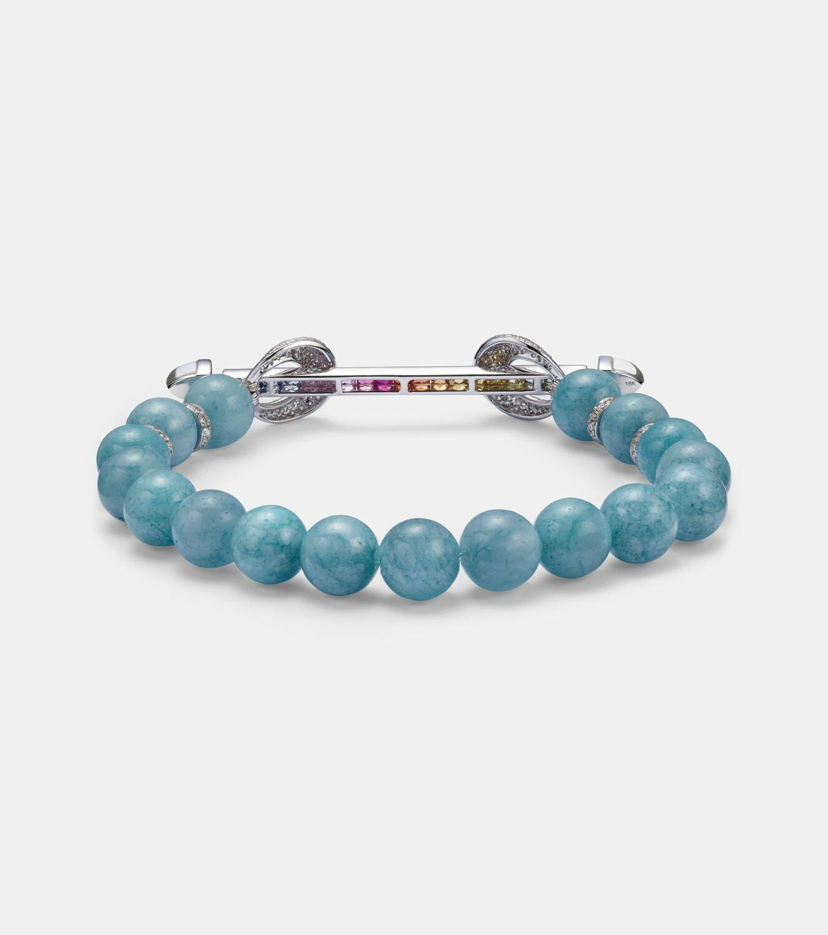 Ananya Chakra 18kt white gold bracelet with sapphires, diamonds, and gemstones