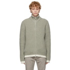 Maison Margiela Grey Alpaca Knit Zip-Up Sweater