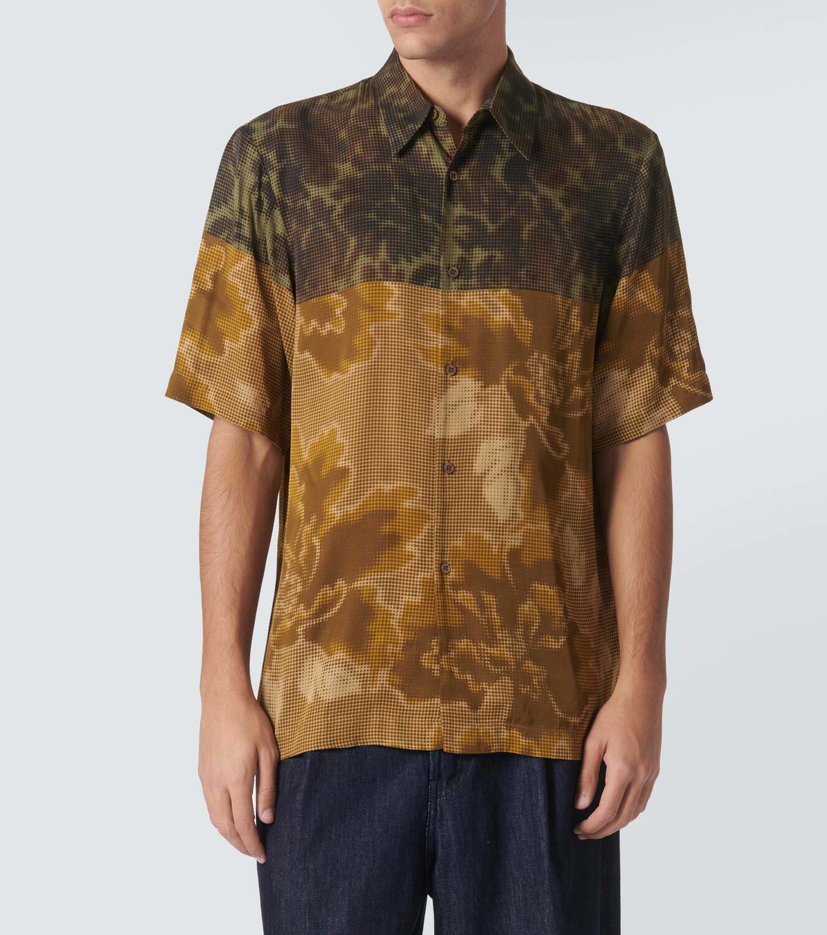 Dries Van Noten Printed bowling shirt