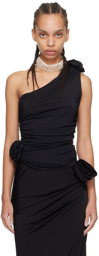 Photo: Magda Butrym Black Single-Shoulder Tank Top