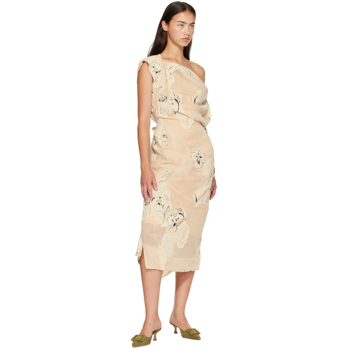 Manolo Blahnik Khaki Maysale Heels