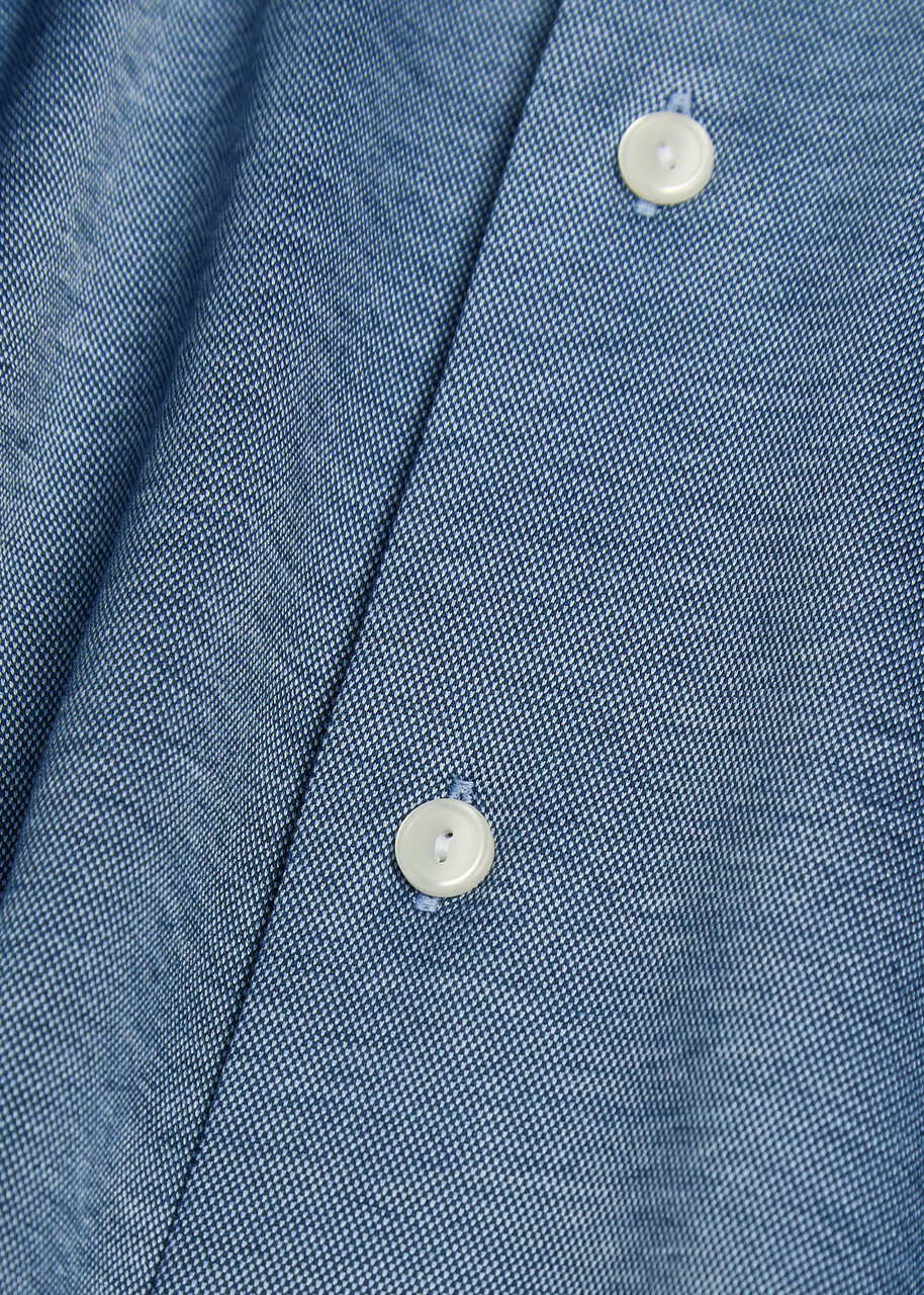 Eton Cotton Shirt Dark Blue