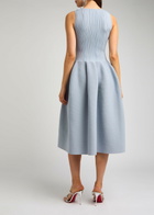Self-portrait Embellished Stretch-knit Midi Dress Blue