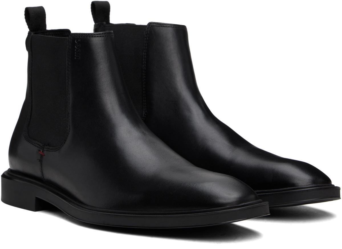 Hugo Black Leather Chelsea Boots