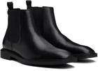 Hugo Black Leather Chelsea Boots